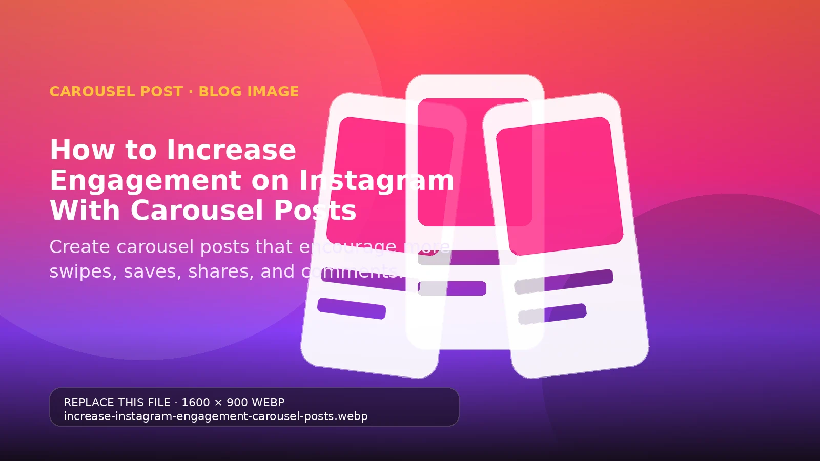 Instagram carousel slides designed to increase saves, shares, comments, and engagement
