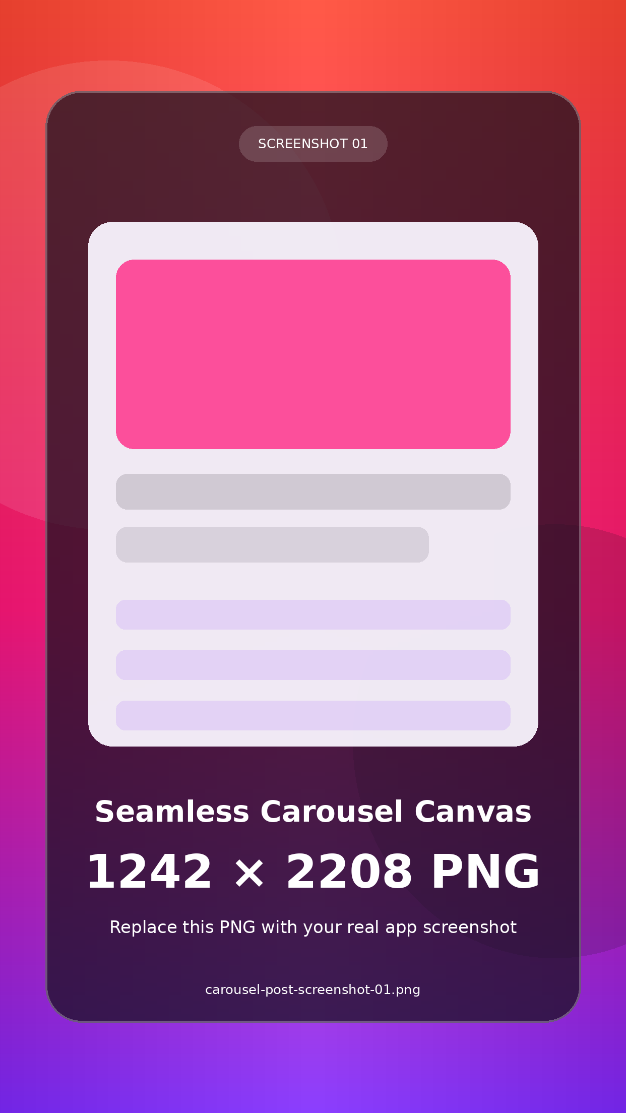 Carousel Post seamless Instagram carousel maker showing a connected multi-slide design canvas